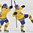 PLYMOUTH, MICHIGAN - April 1: Sweden's Lisa Johansson #15 celebrates celebrates after scoring to make it 2-1 over Switzerland while her teammate Hanna Olsson #26 celebrates alongside her during preliminary round action at the 2017 IIHF Ice Hockey Women's World Championship. (Photo by Minas Panagiotakis/HHOF-IIHF Images)